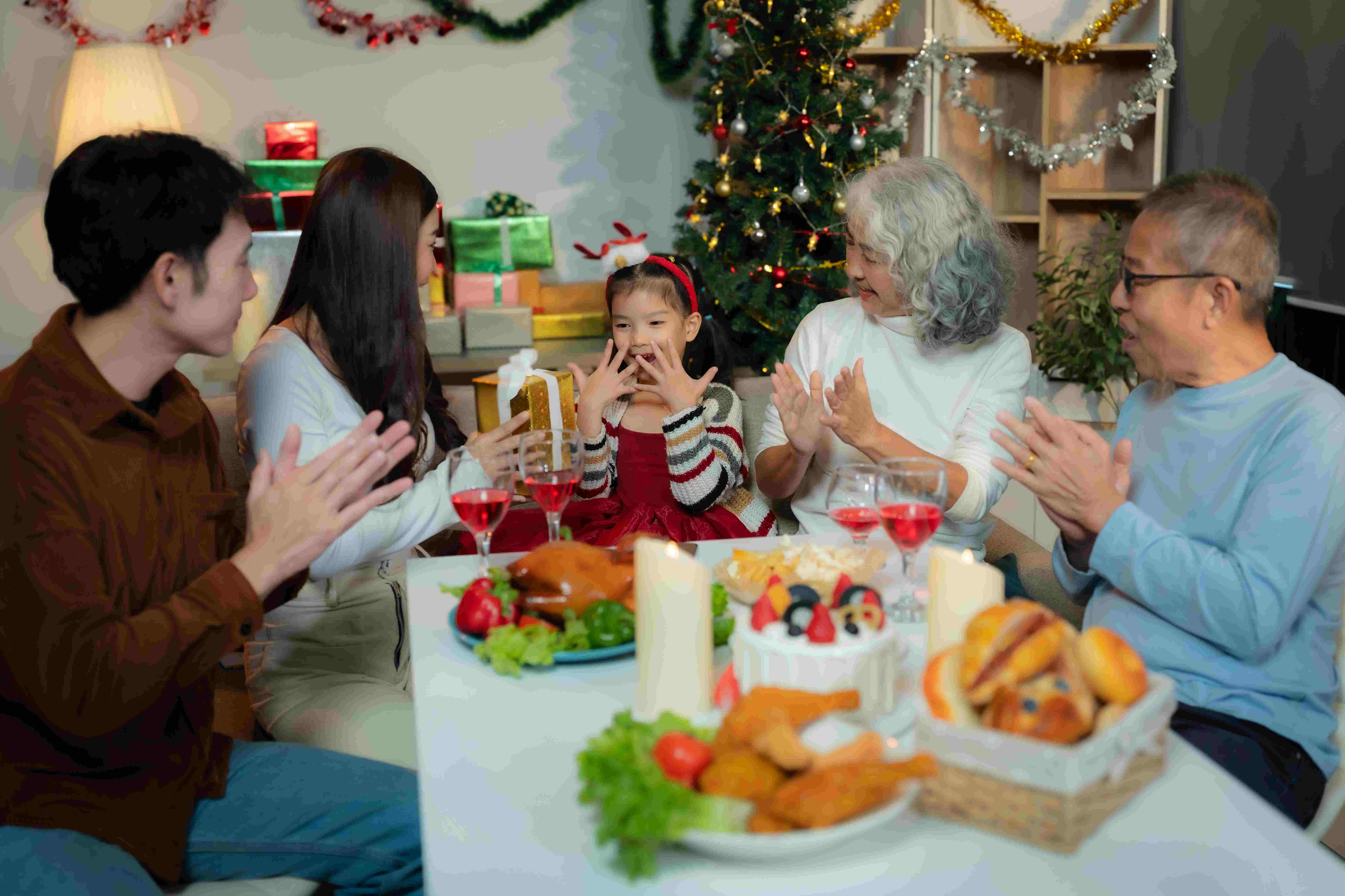 children and family gathering