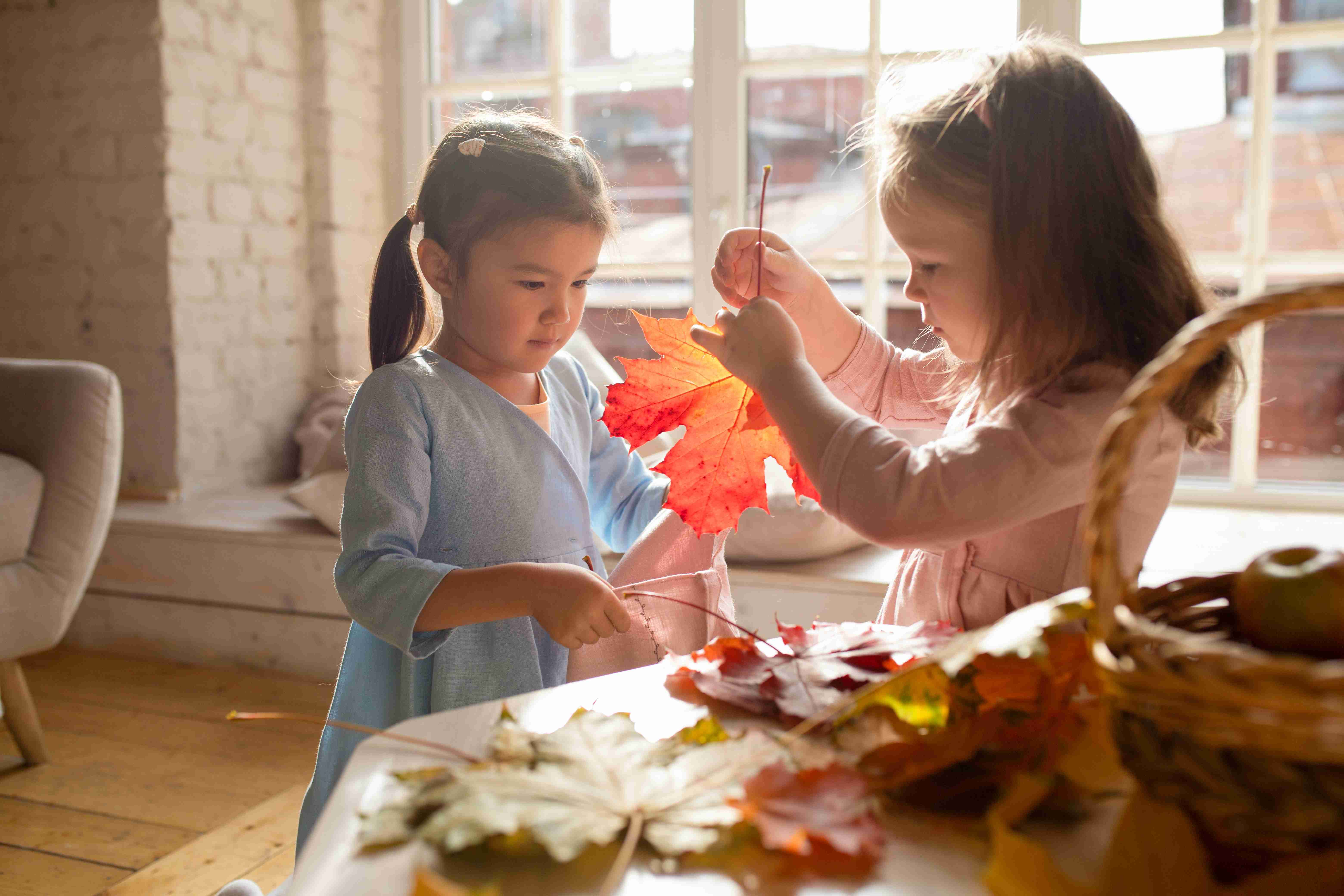 children doing fall activities 